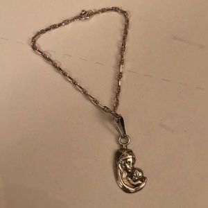 COPY - Sterling Blessed Mother and Child Bracelet